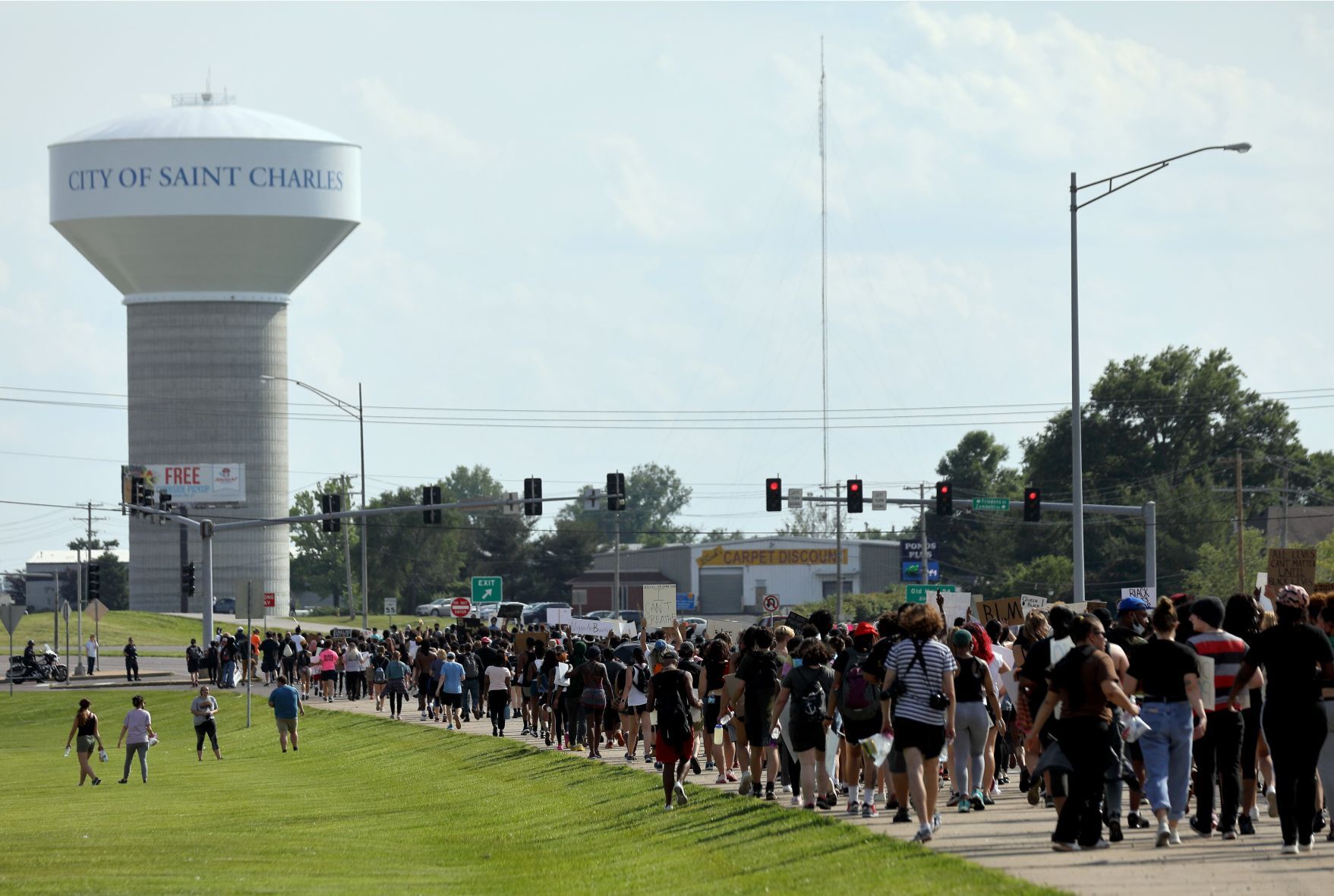 Protest march for George Floyd in St. Charles
